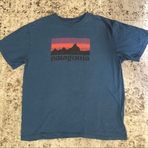 Navy Patagonia Logo Tee